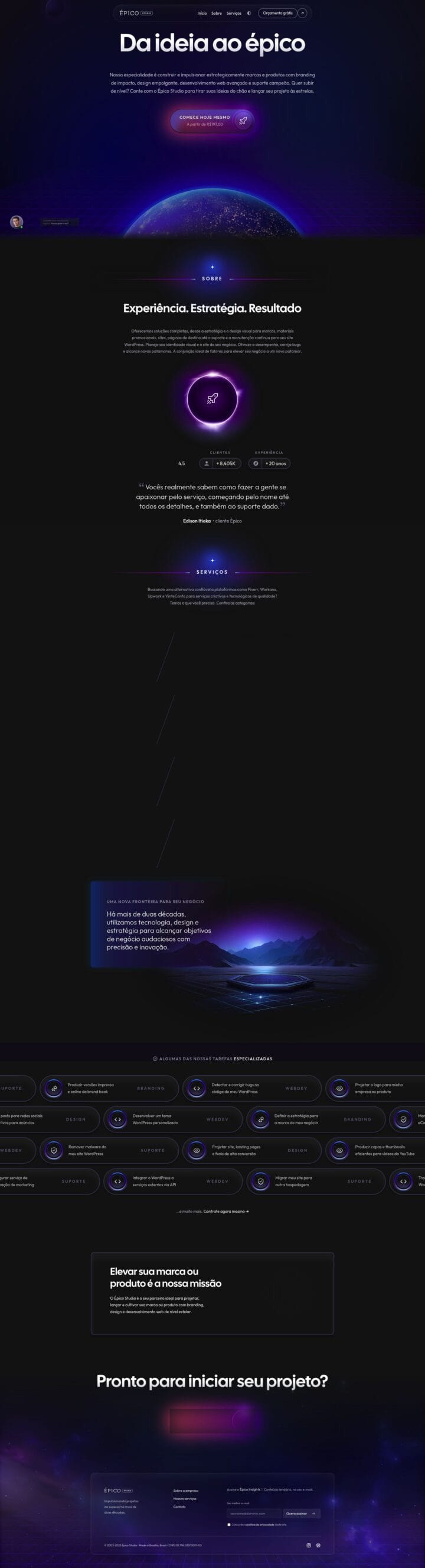 Epico Studio Homepage Screenshot