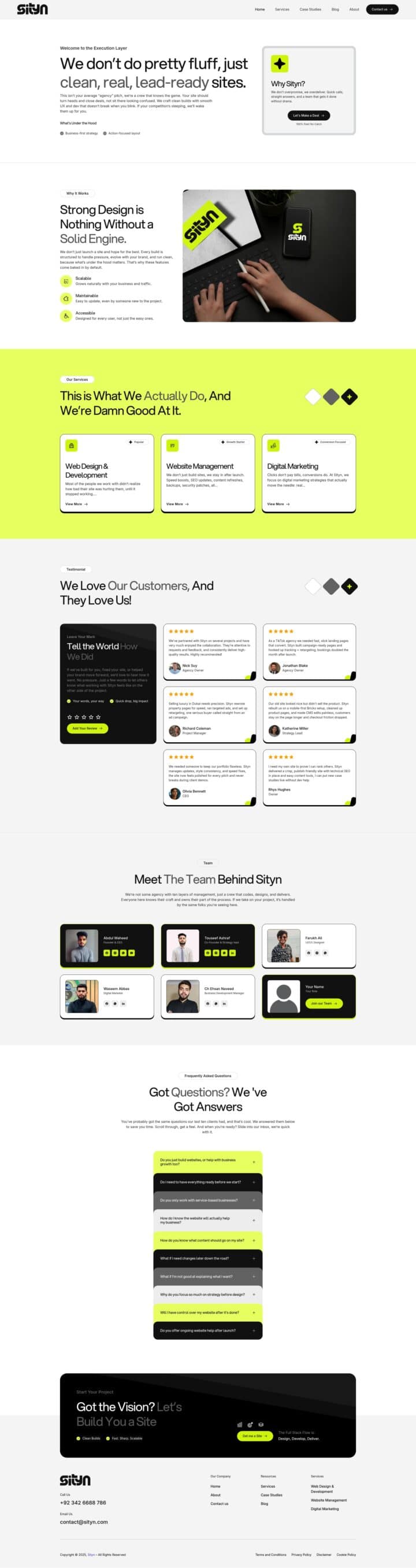 Sityn Homepage Screenshot
