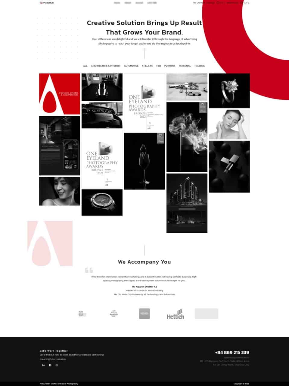 Pixelhub Homepage Screenshot