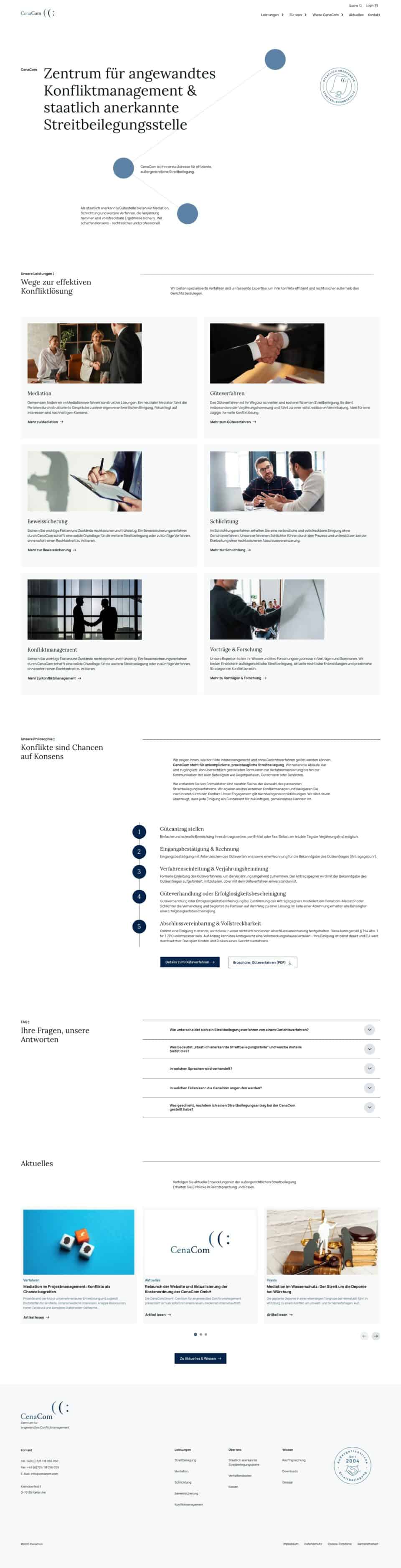 Cenacom Homepage Screenshot