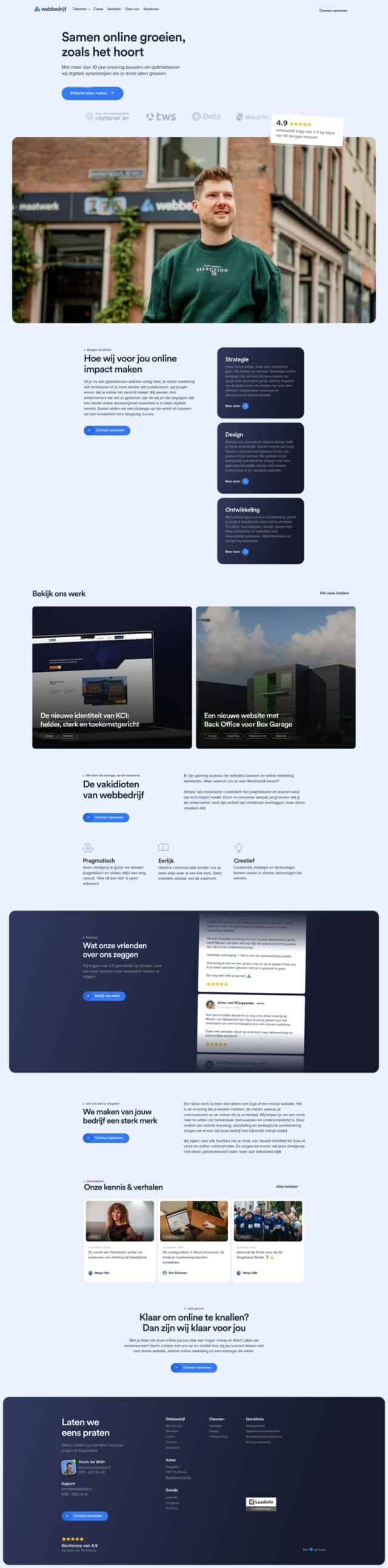 webbedrijf Screenshot