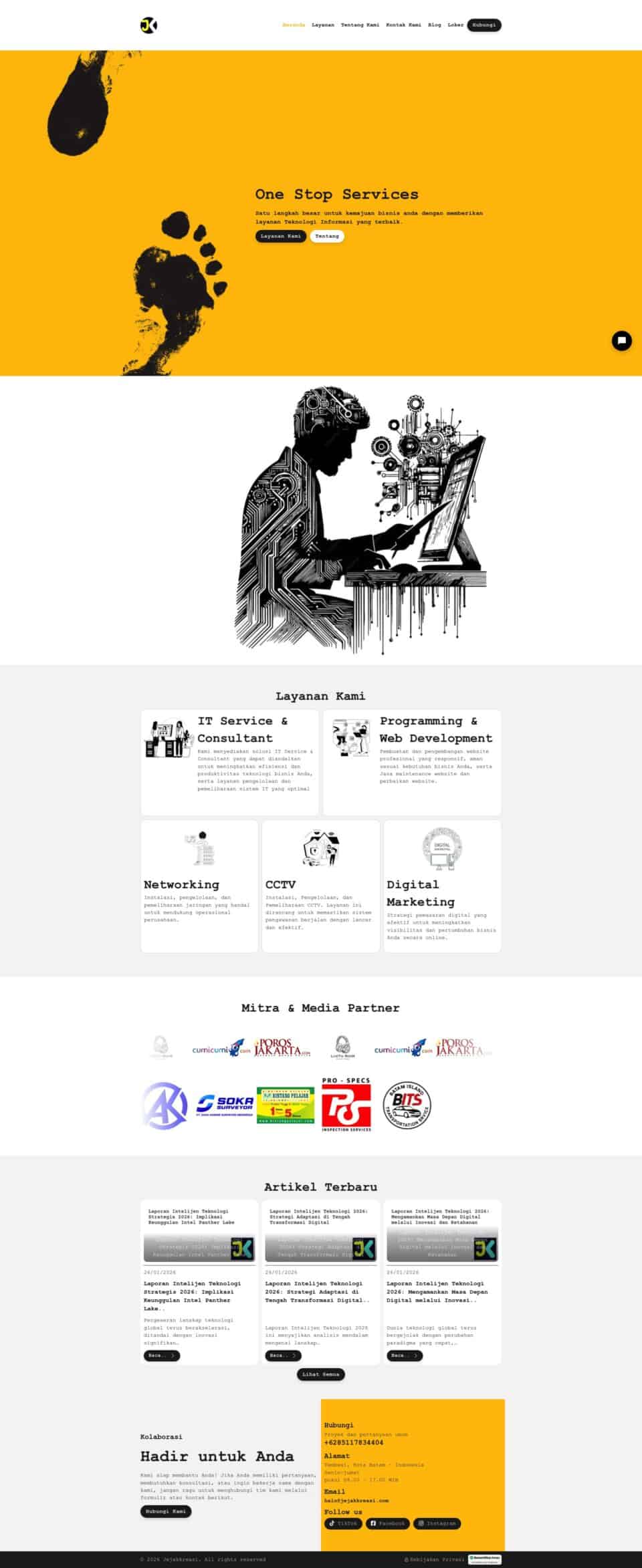 Jejak Kreasi Homepage Screenshot